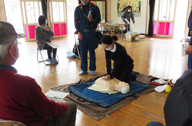 防災訓練AED研修